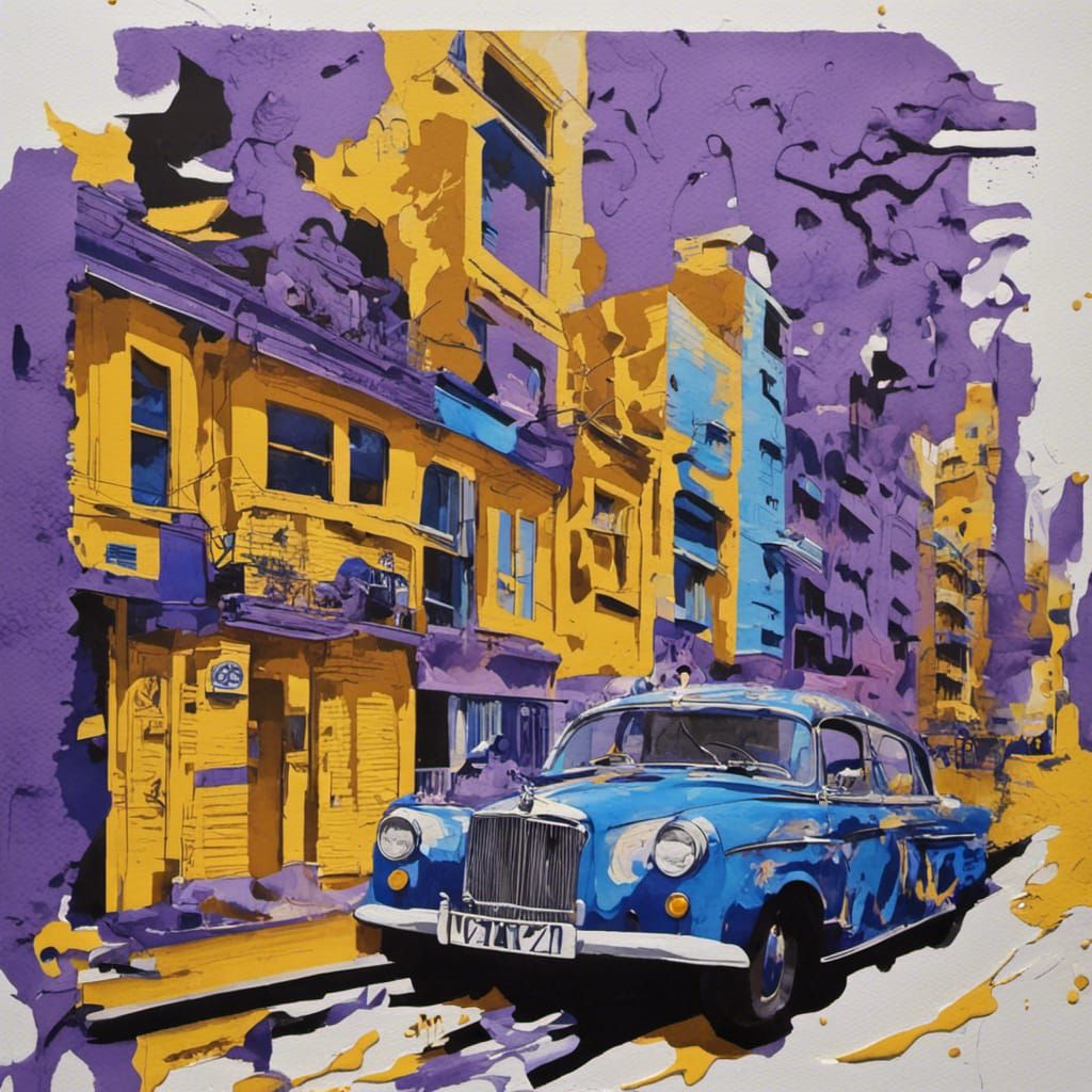 Retro Travel Poster in Watercolor and Gouache