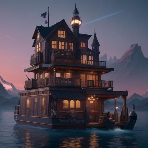 Sleepless in Seattle Houseboat: Fantasy Concept Art