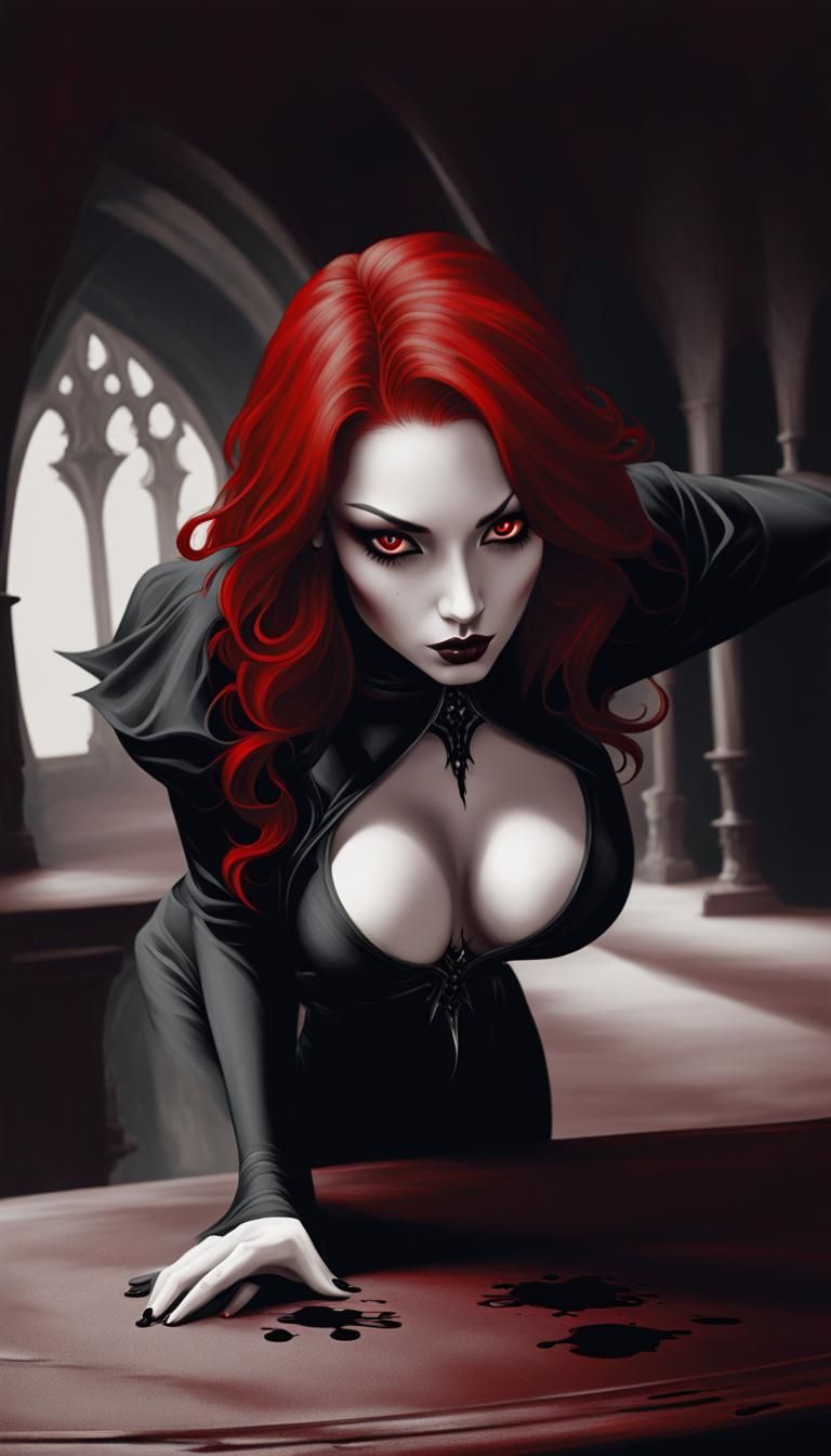 Gothic Vampire in Dark Castle: Black Ink Comic