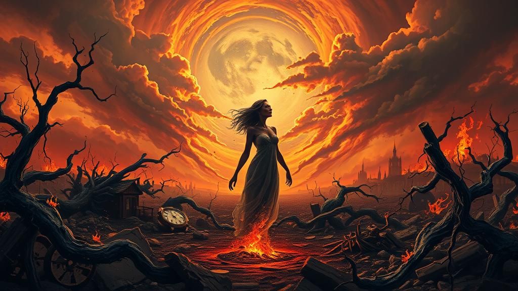 Dreamlike Battlefield: Apocalyptic Vision in Surreal Style