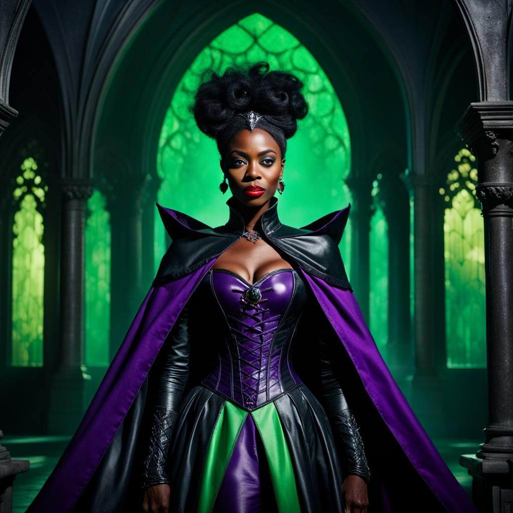 Black Queen Grimhilde in Surrealist Style