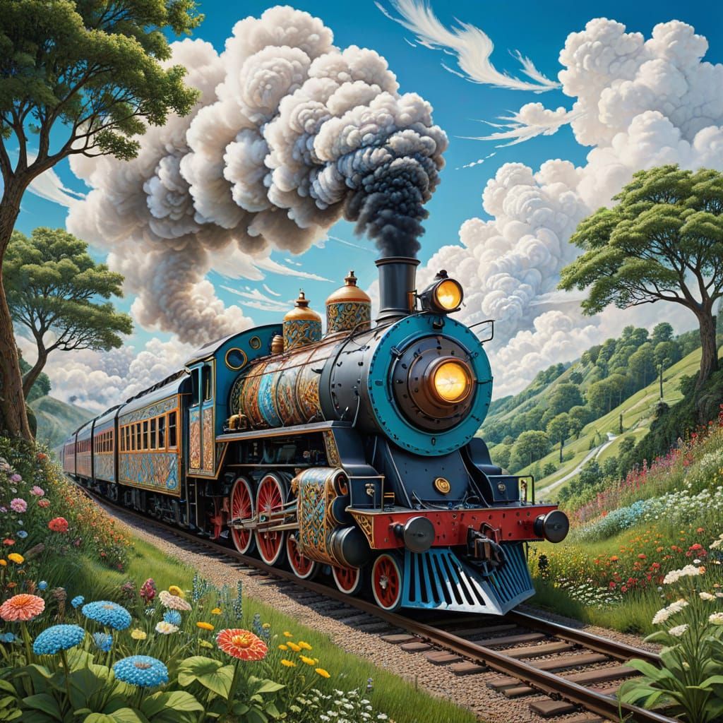 a vintage train