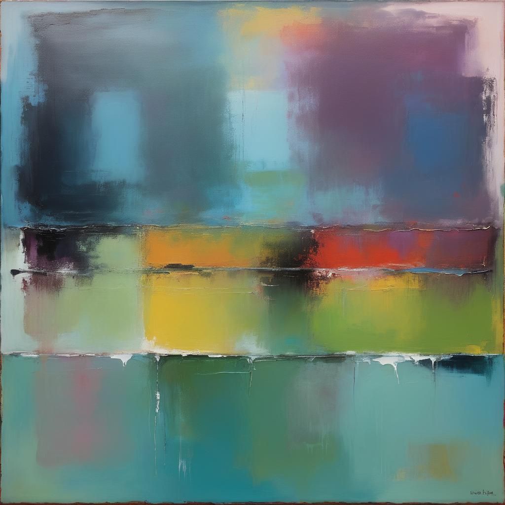 Abstract Gradient Painting in Rothko Style