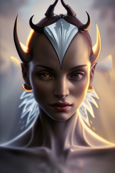 Devil in Human Form Portrait, Hyperdetailed Concept Art