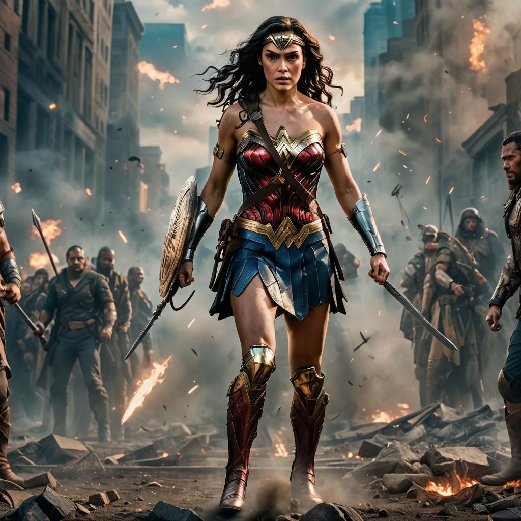 Wonder Woman Movie Poster in Photographic Style