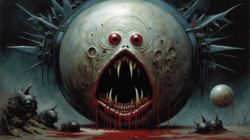 Gargantuan Eyeball Demon in Gothic Punk Style