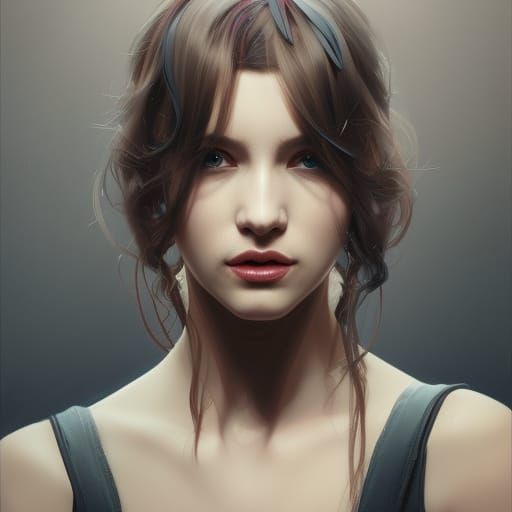 Detailed Portrait with Dynamic Lighting, Trending Art
