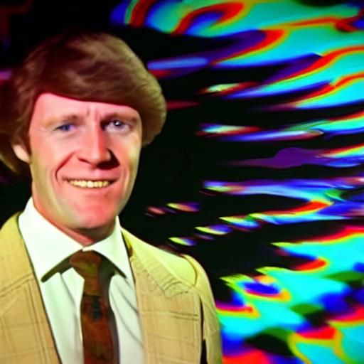 Gaz Charlesworth; English a meteorologist in retro 70s style...