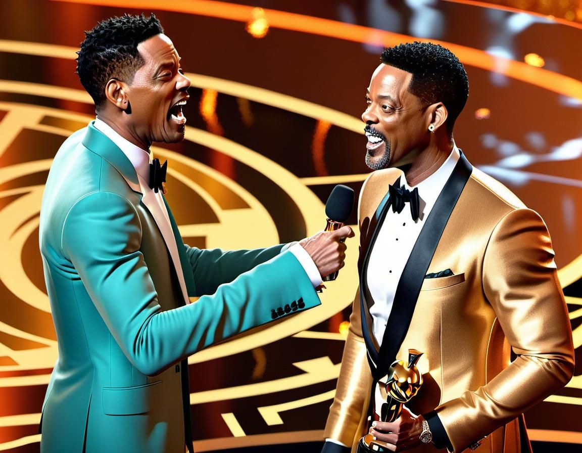 Will Smith Slap at the Oscars: Digital Art