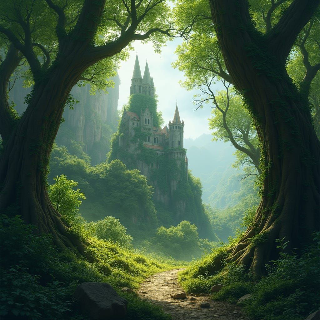 Ancient Church in Sprawling Medieval Forest