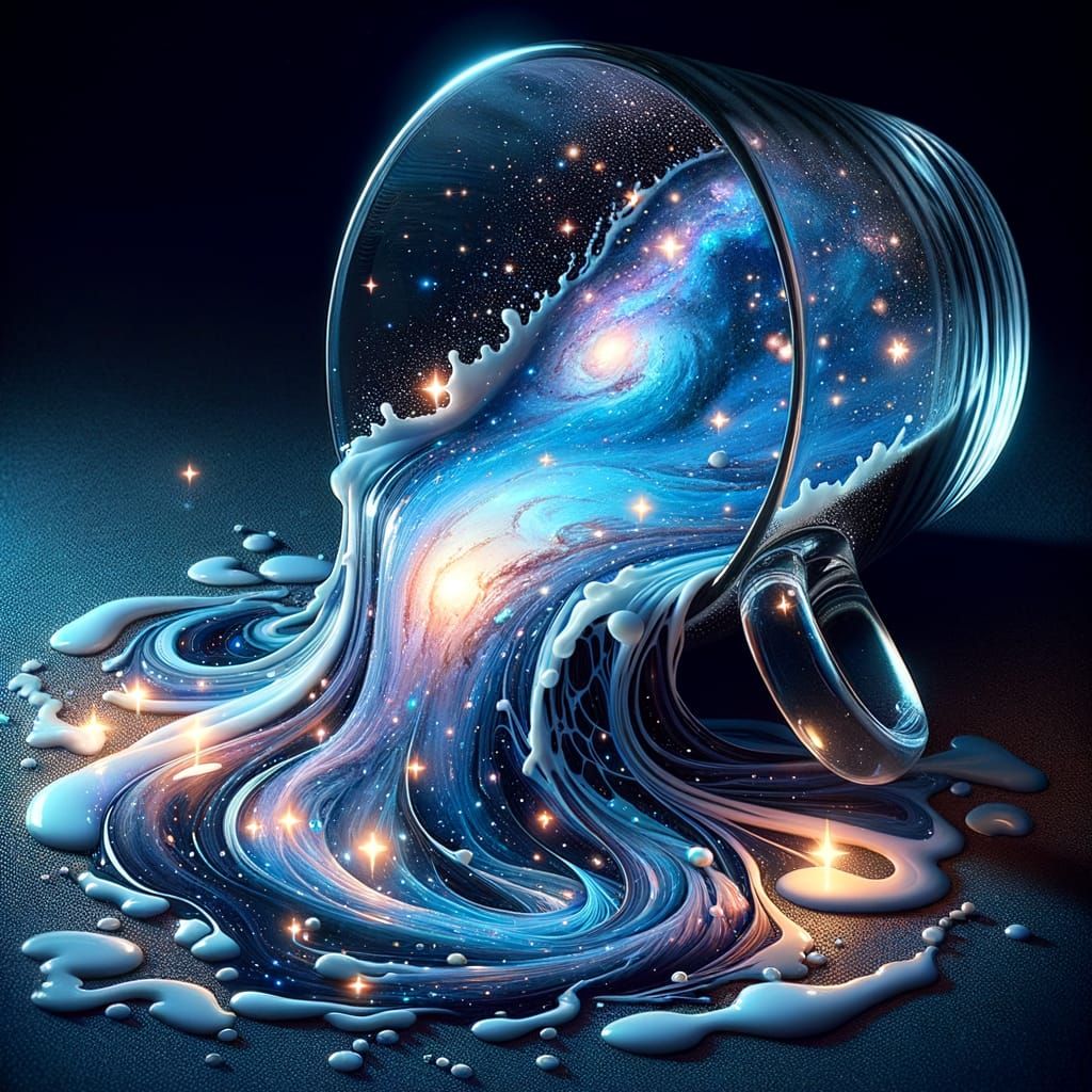 Spilled Starry Night Sky from Overturned Glass