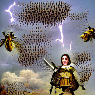 Joan of Arc Leads Bee Army with Lightning