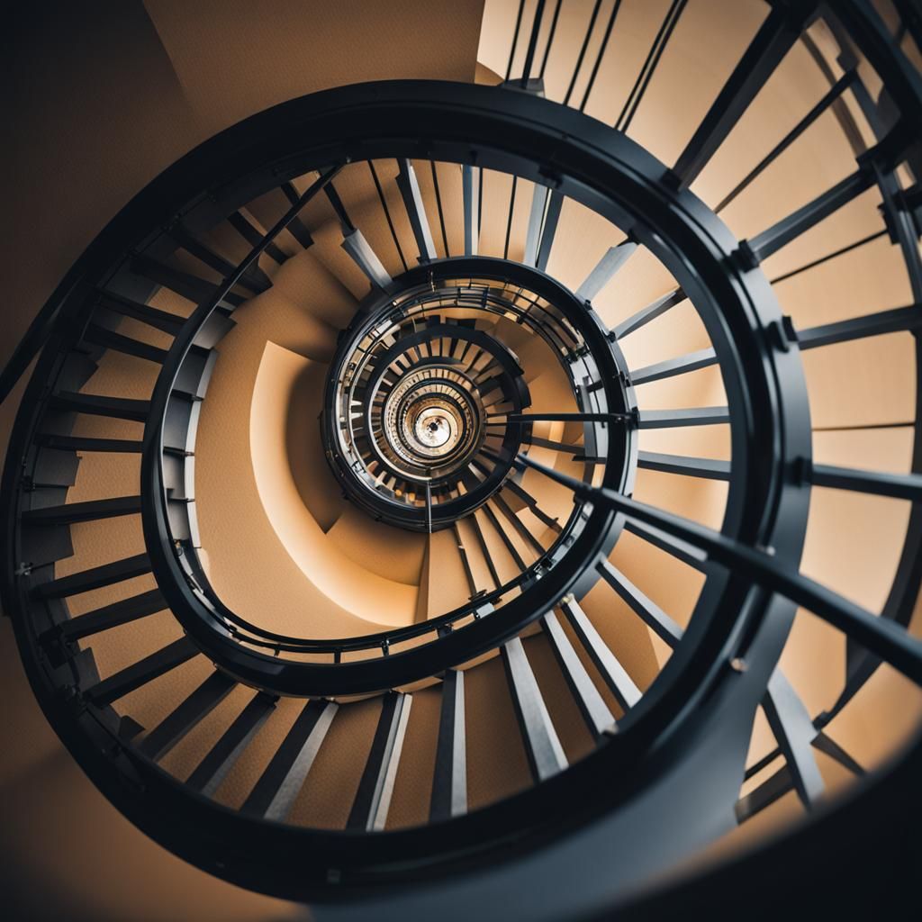 Spiral Staircase Resembling the Inside of a Watch