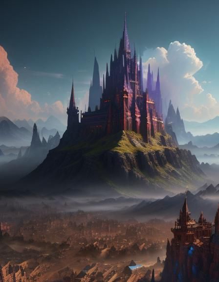 Epic Fantasy Tower in Ethereal Light