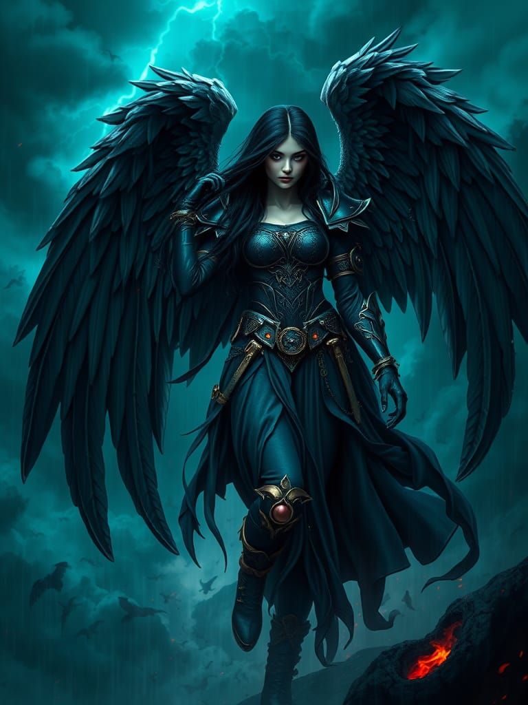 Angel of Dark Majesty in Industrial Armor