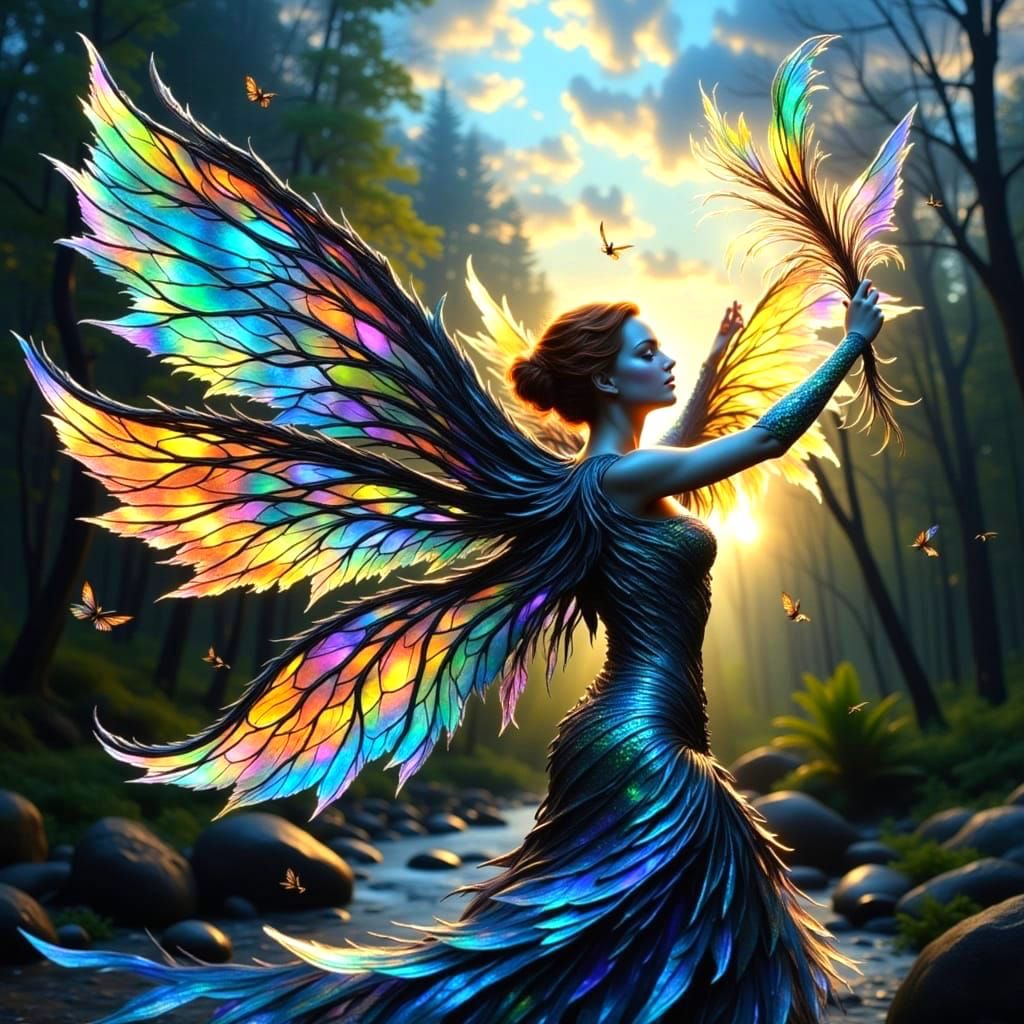 Enchanting Winged Siren of Whimsy