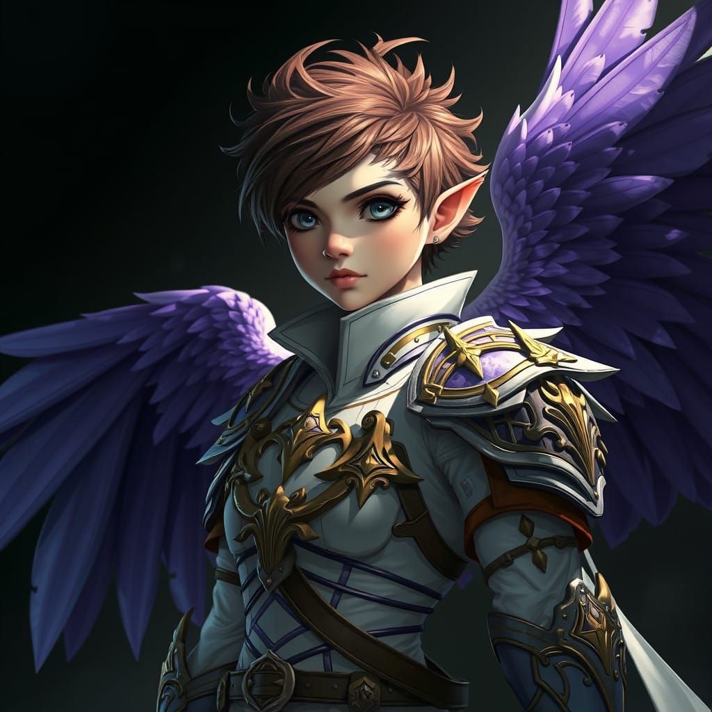 Majestic Bird Warrior in Elegance and Steel