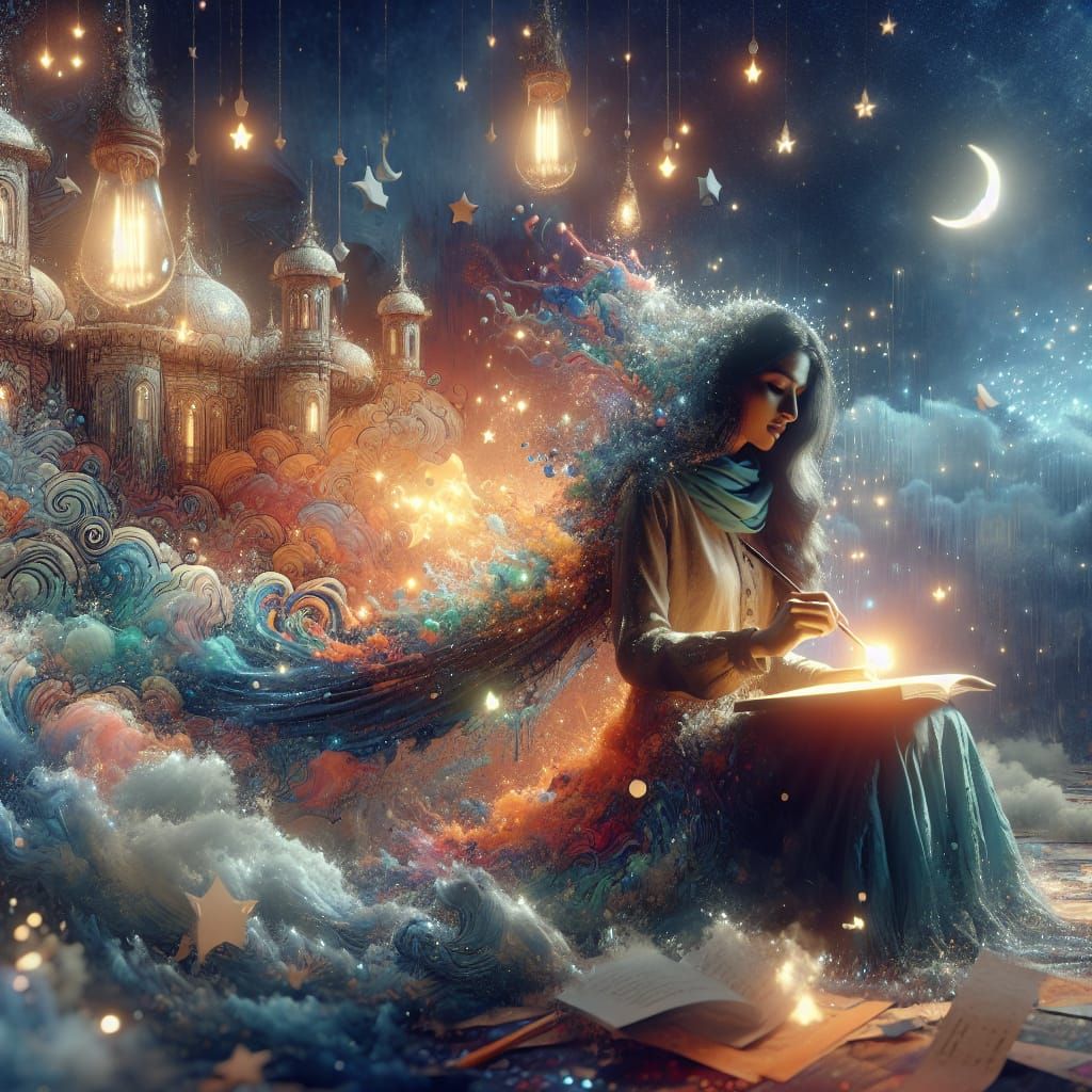 South Asian Writer's Fairy Tale World in Splash Art