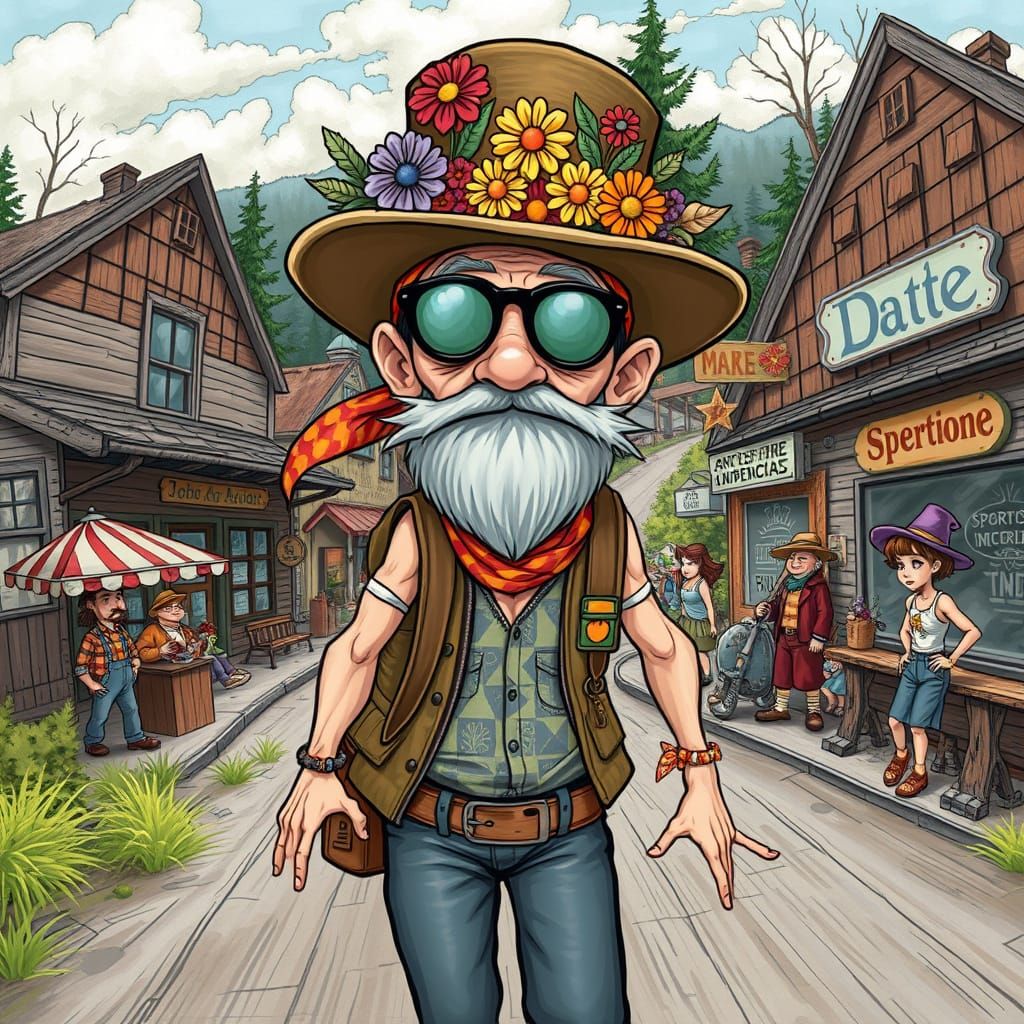 Quirky Stoner Dude Navigates Whimsical Appalachian Landscape