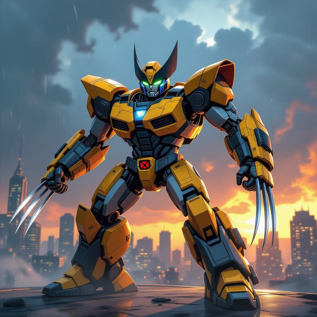 Wolverine Bumblebee Hybrid in Epic Concept Art