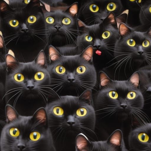 Daybo f the Dead, Lots of black cats,  multiple black cats , Never enough black cats , black cat collection, cat collect...