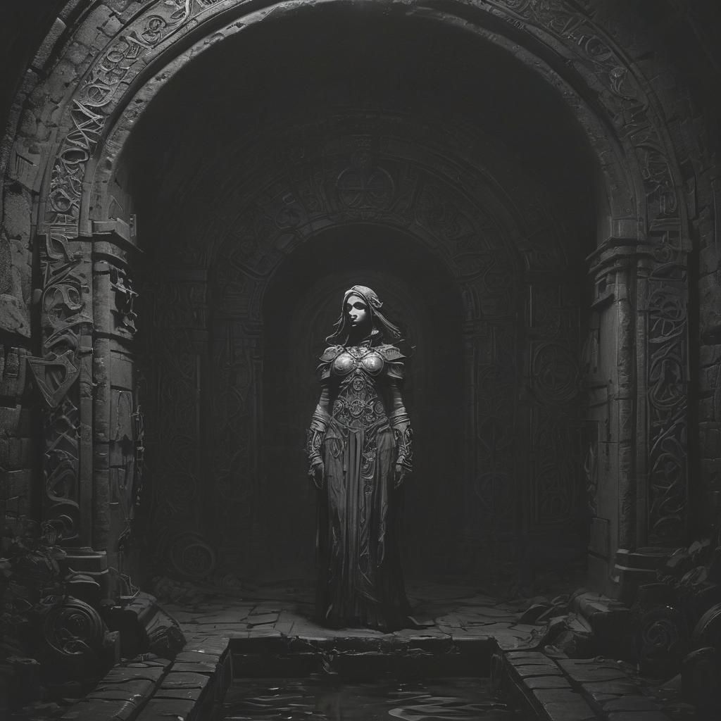 Dark Fantasy Sewer Entrance in Greg Rutkowski Style