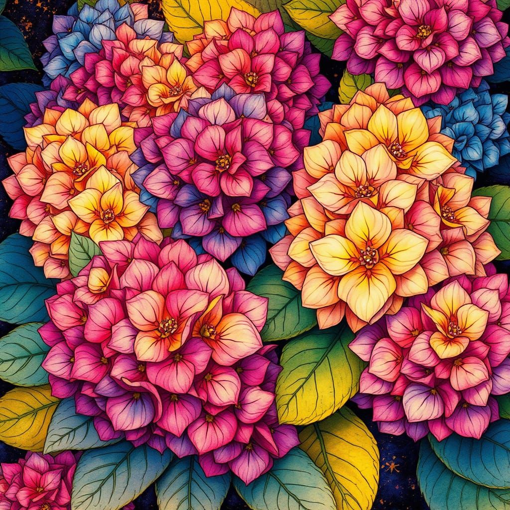 Hydrangea Hayao Miyazaki Alphonse Mucha Amanda Sage Bernie W...