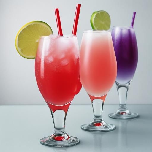 Creative Colorful Drinks Abstract Art