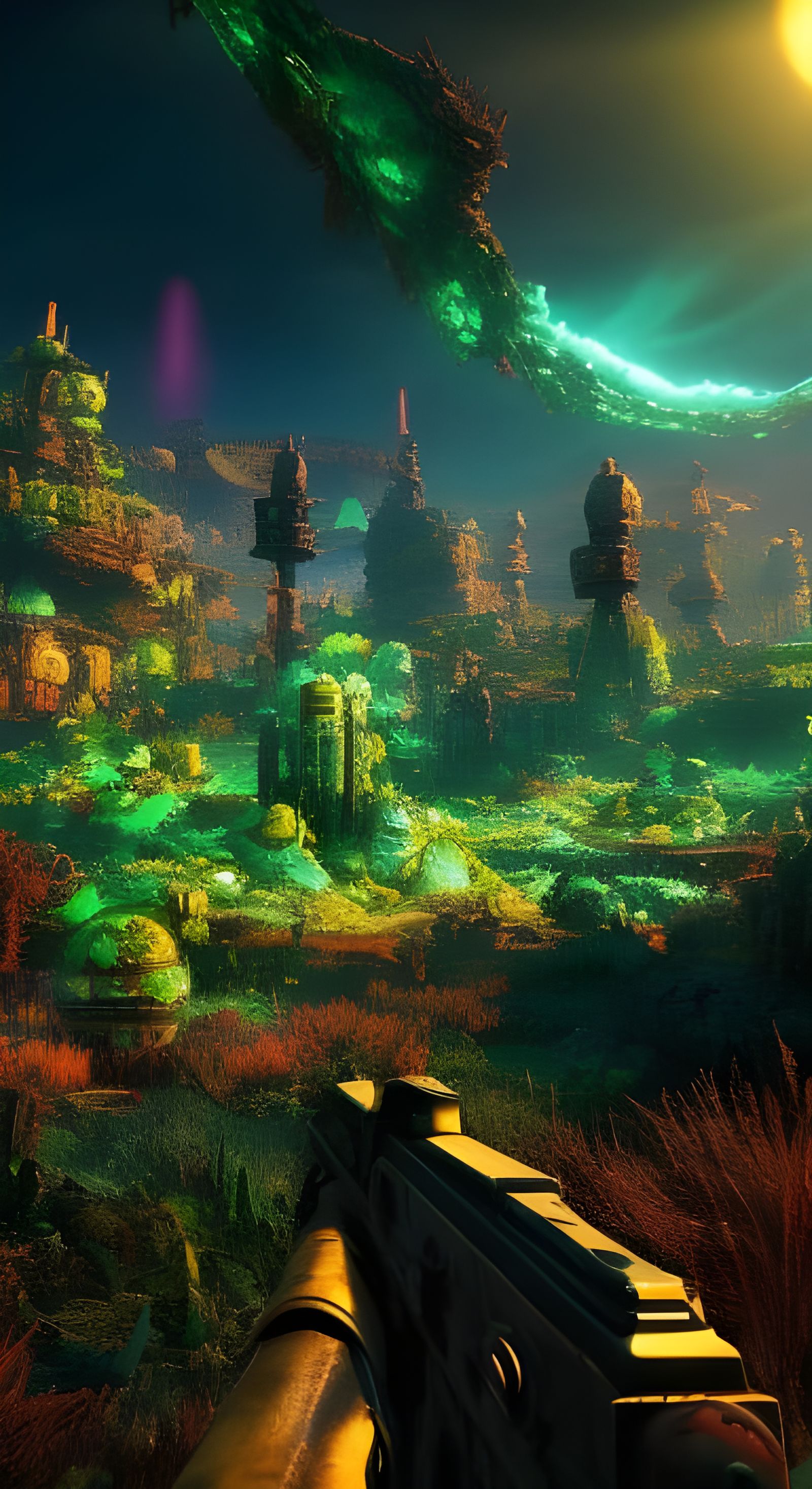 Cthulhu Rises: Octopoid Monster in Post-Apocalyptic City