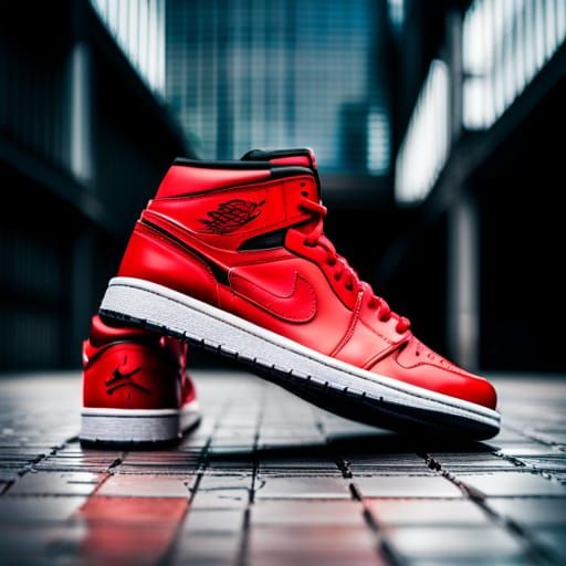 Black and Red Air Jordan 1 Photography