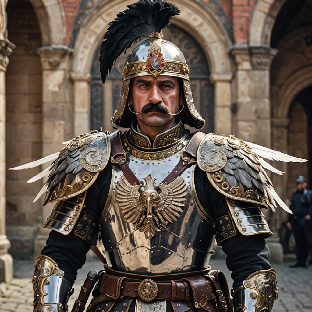 Polish Hussar with Winged Armor and Lance