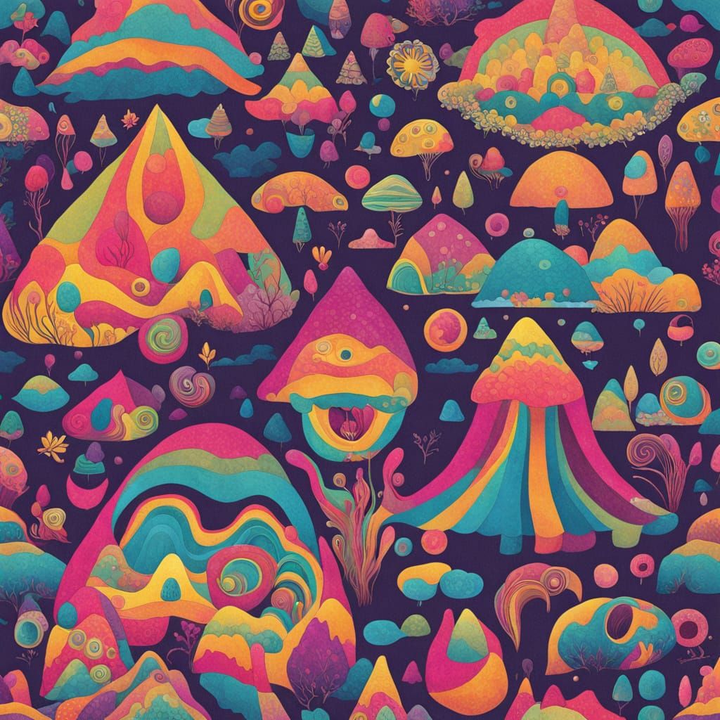 Whimsical Psychedelic Dreamscape