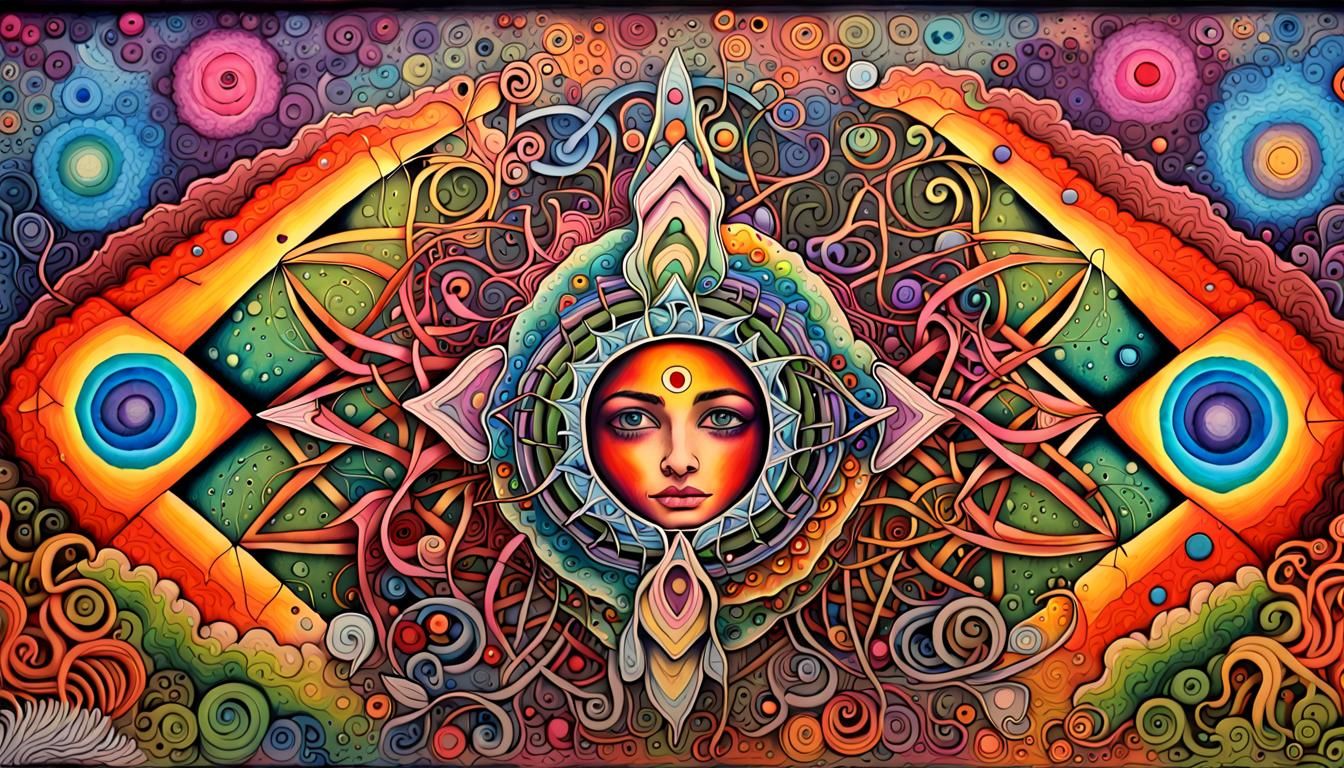 Anthropomorphic Dream Radiating Love as Graffiti Art