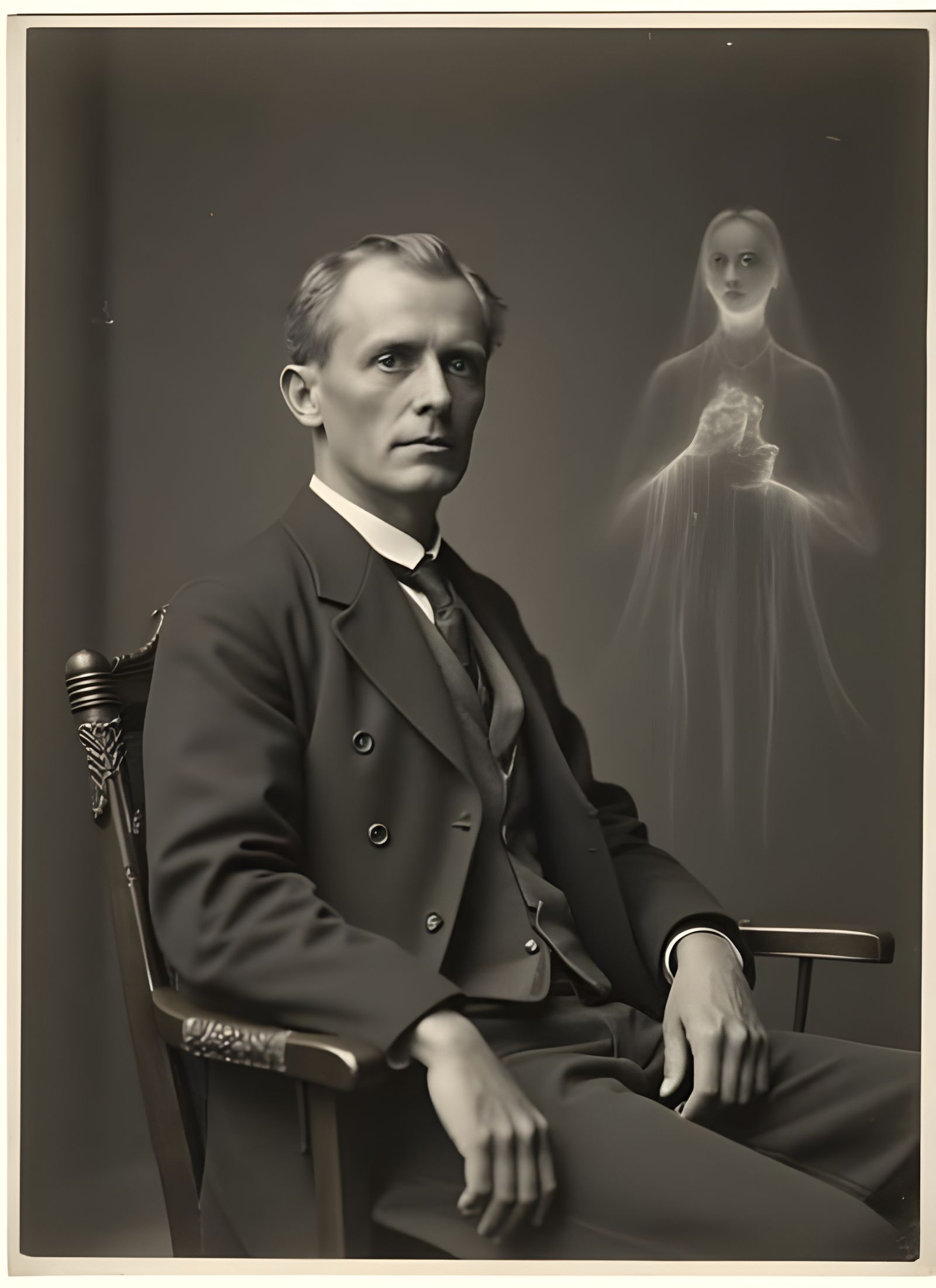 Vintage Formal Portrait in Sepia Tones