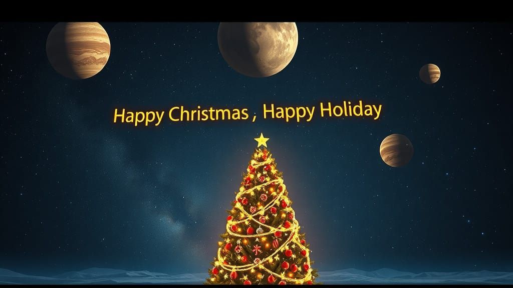 Celestial Christmas Wonderland in Stunning Cinematic Style