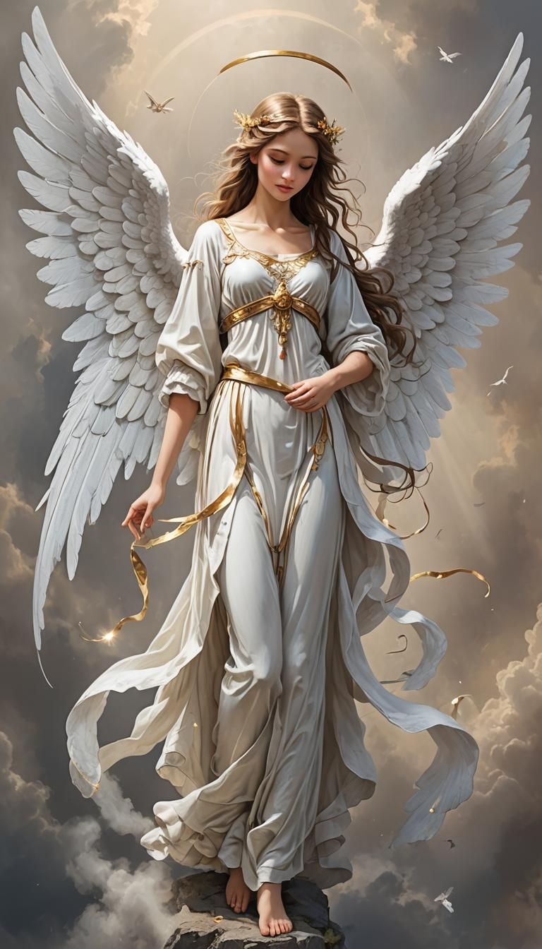 Ethereal Angel with Majestic Wings