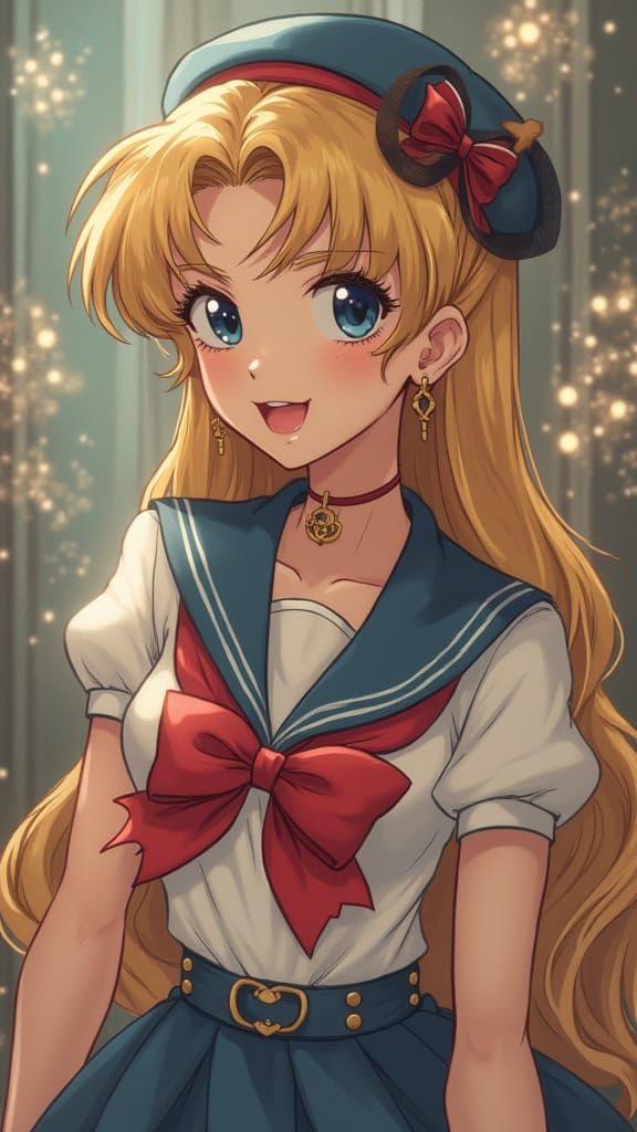 Vintage Sailor Moon in 1940s Sailor Chic