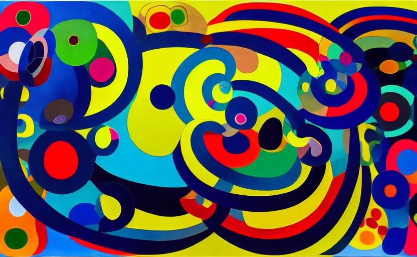 Kaleidoscopic Neo-Pop River Garden Art