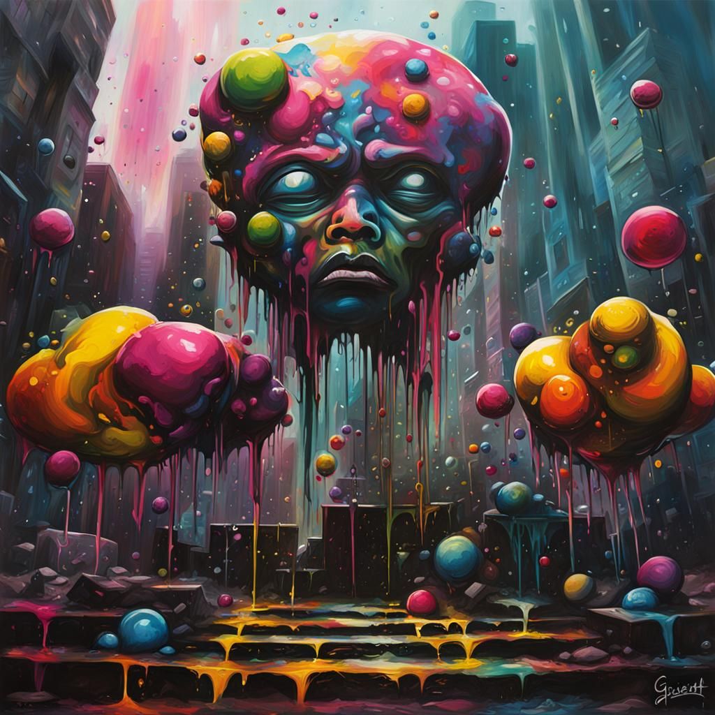 Graffiti Jewel in Splash Art Style