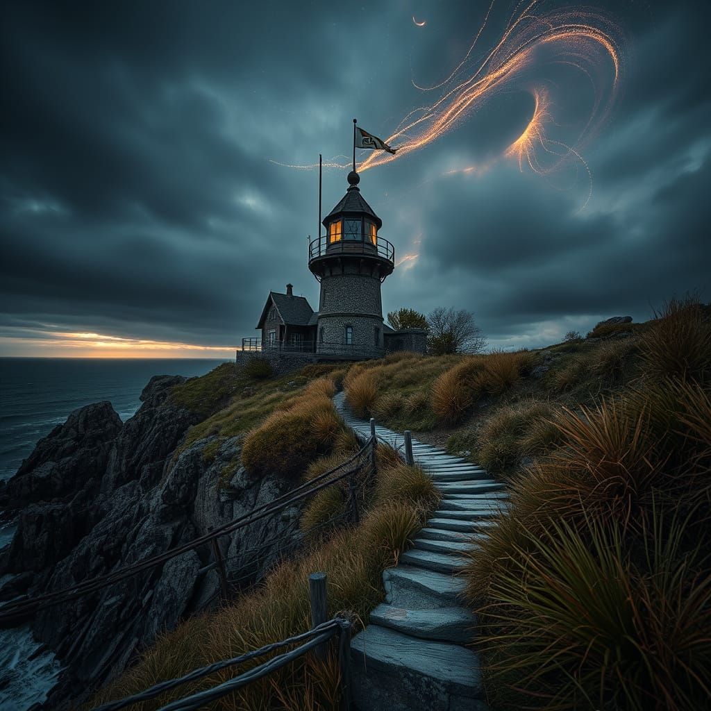 Como un latigazo de luz, el rayo hendió la oscuridad de la tormenta.