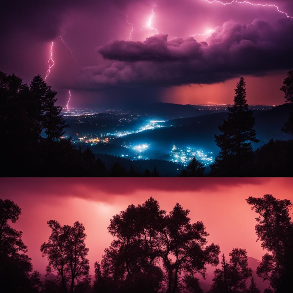 Hazbin Hotel View During Thunderstorm, Nikon Photography