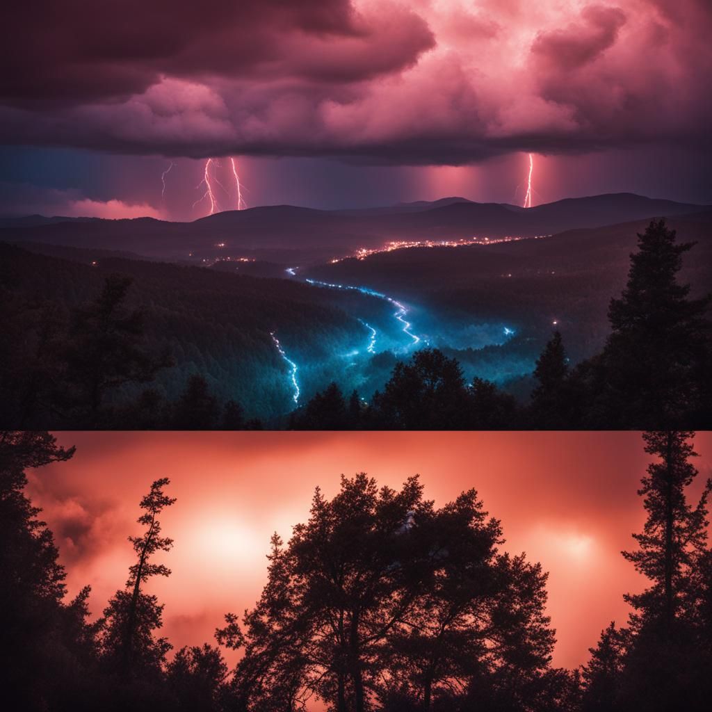 Hazbin Hotel Mountain View in Thunderstorm, Nikon Photograph...