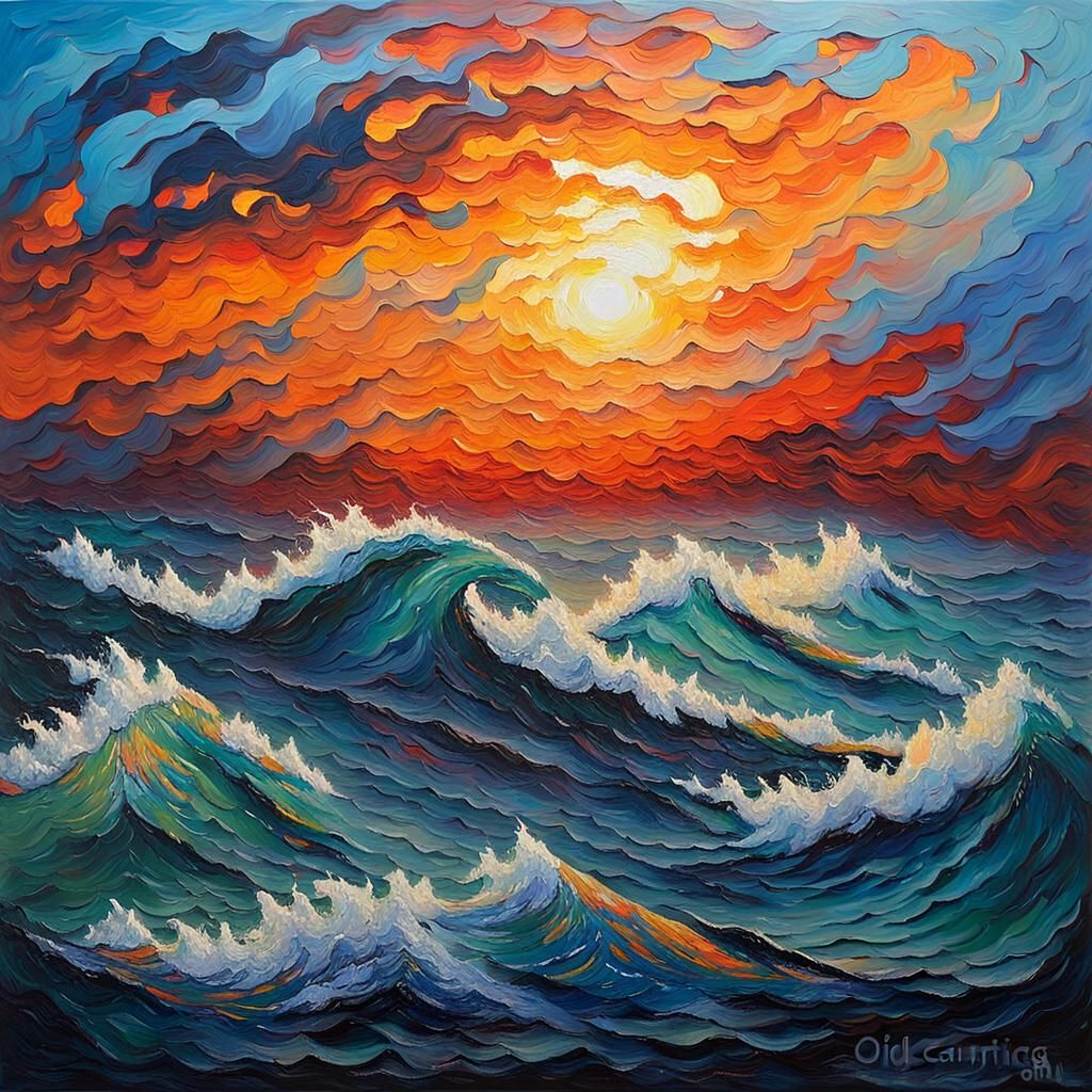 High Ocean Waves painting