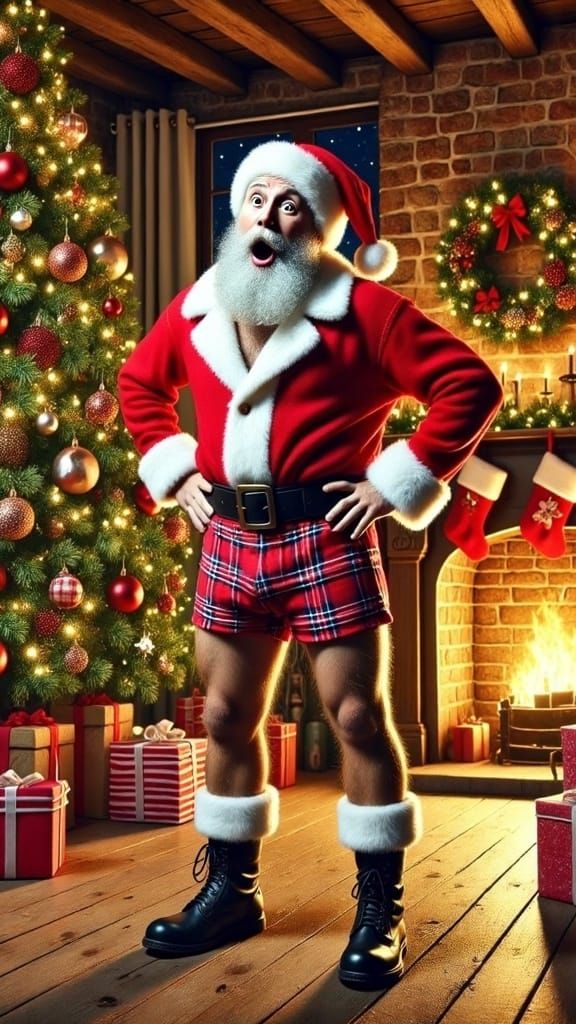 Santa's Christmas Surprise in Cozy Winter Wonderland