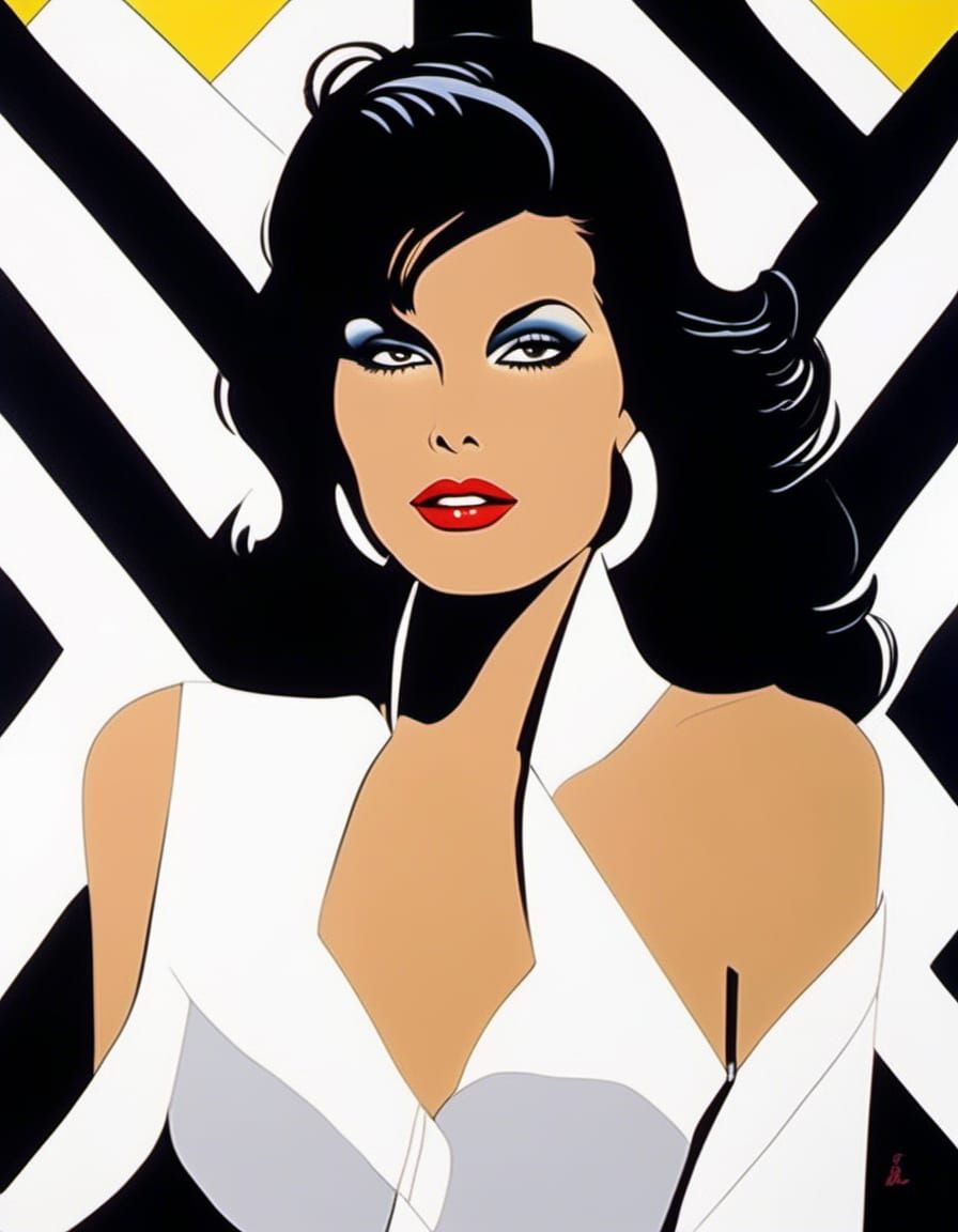 Raquel Welch as Nagel Woman in Art Deco Style