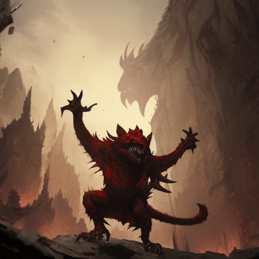 Kobold's Downfall: Dark Fantasy Concept Art