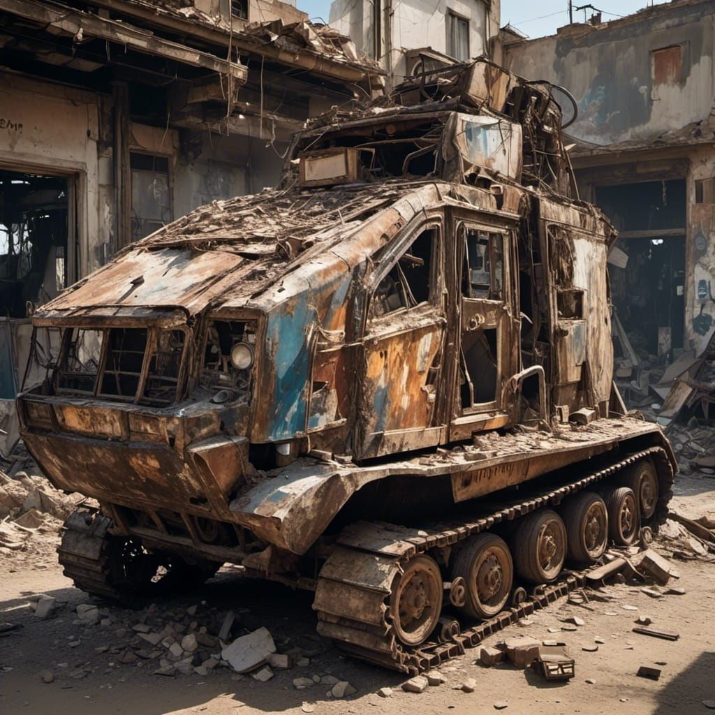 Armored Zamboni War Machine with Scrap Metal