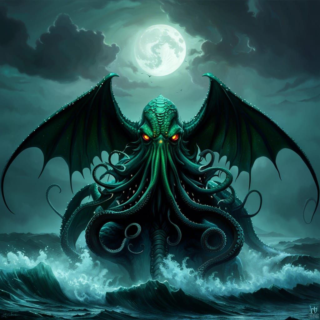 Cthulhu Rises: Psychedelic Post-Apocalyptic Concept Art