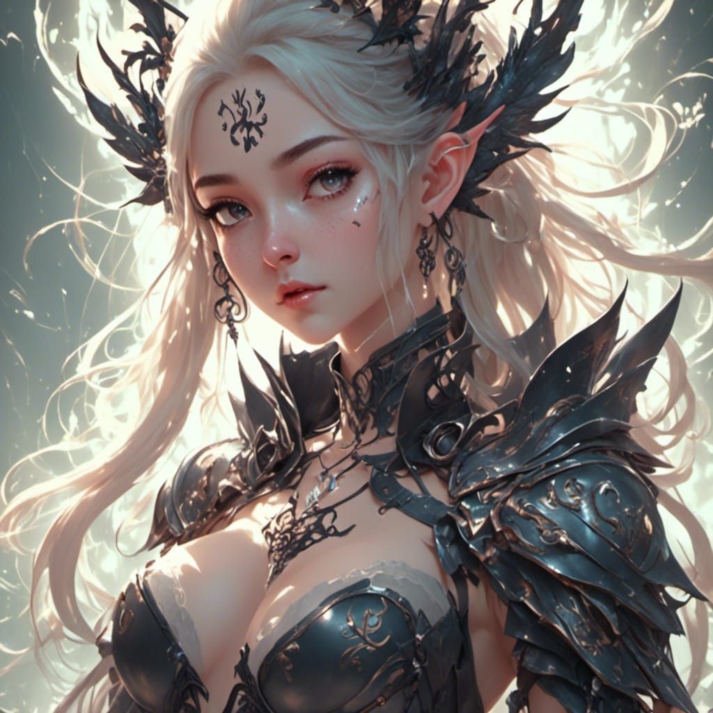 Elf Wizard Battles Tanks in Dragon Armor