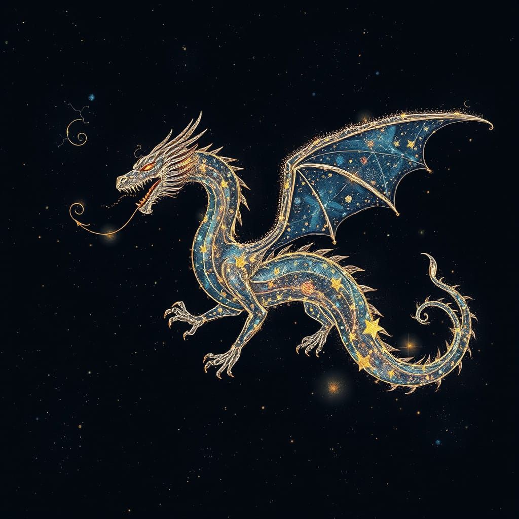 Majestic Celestial Dragon Constellation